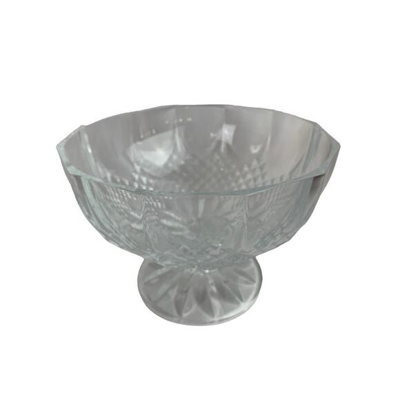 Vintage Crystal Compote Pedestal Serving Bowl and 4 Compote Dishes - Picture 3 of 10